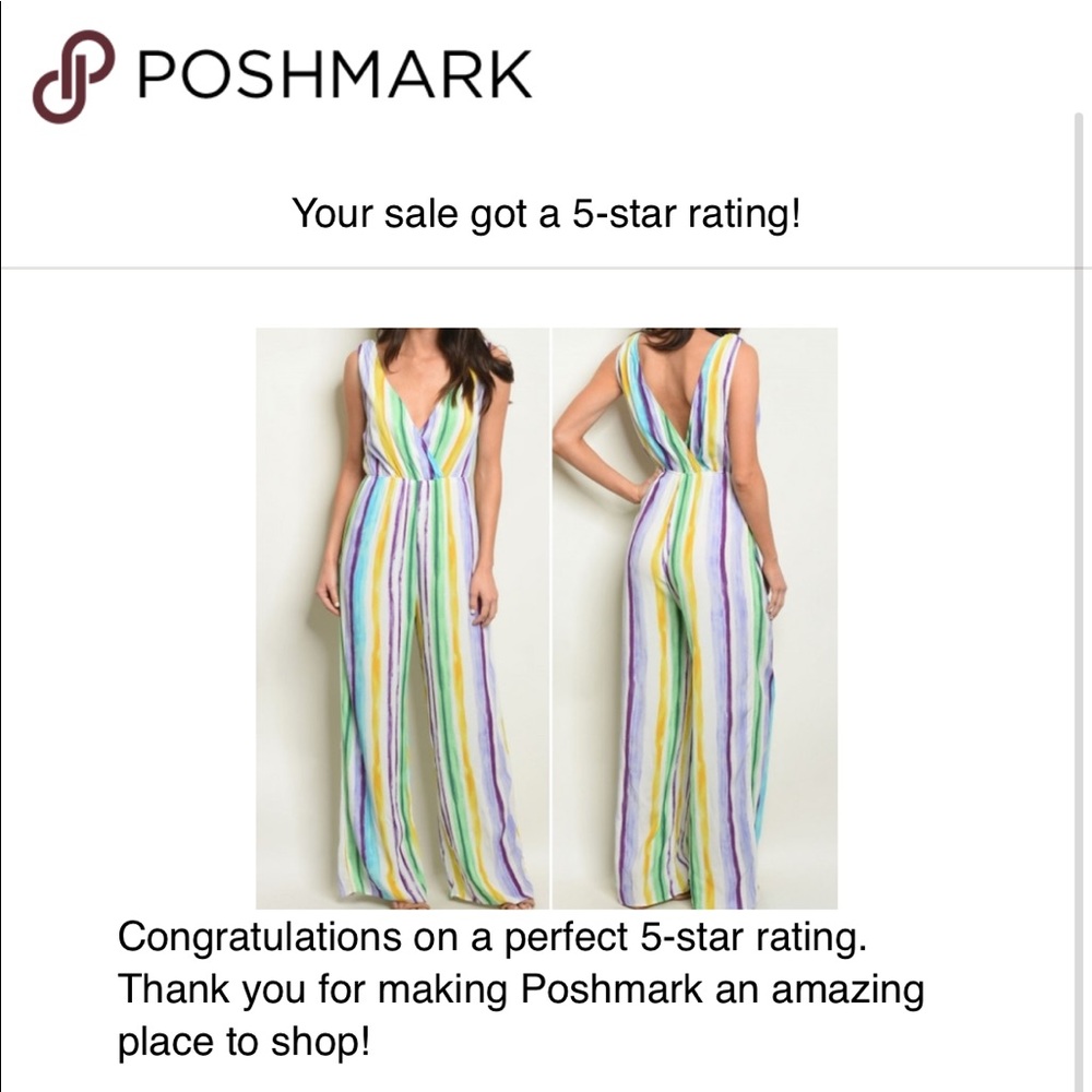 GIRLY & FLIRTY RAINBOW STRIPE JUMPSUIT - Picture 3 of 6